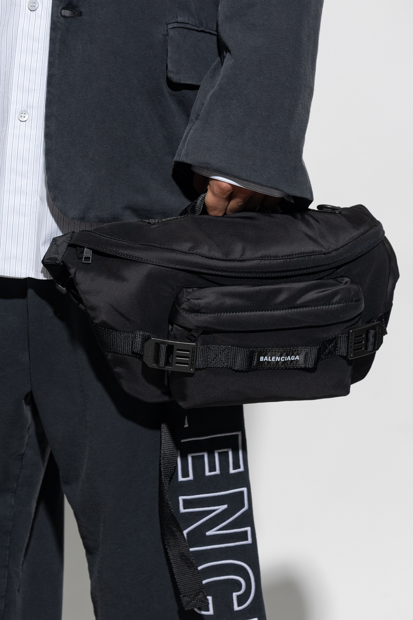 Balenciaga black belt online bag